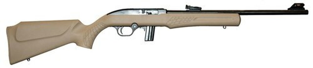 Rossi 22LR, 18″ Barrel, Flat Dark Earth Synthetic Stock, 10Rd, Adjustable Fiber Optic Sights