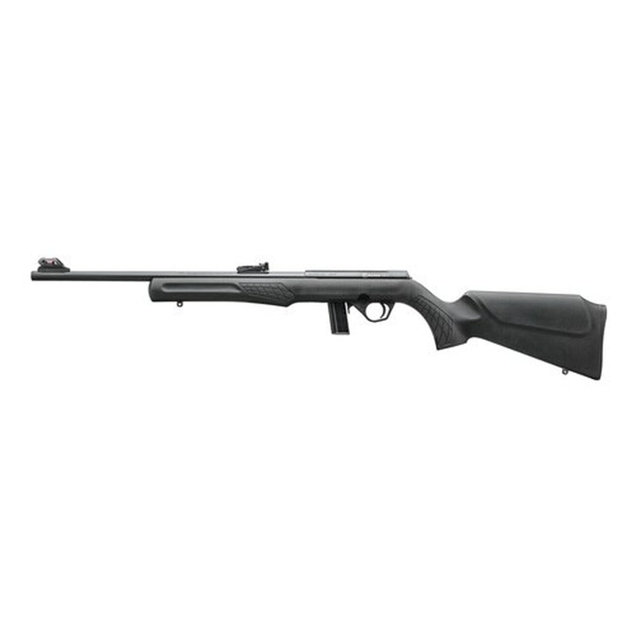 Rossi RB22 22LR, 18″ Barrel, Black, Synthetic Stock, 10Rd, Adjustable Fiber Optic Sights