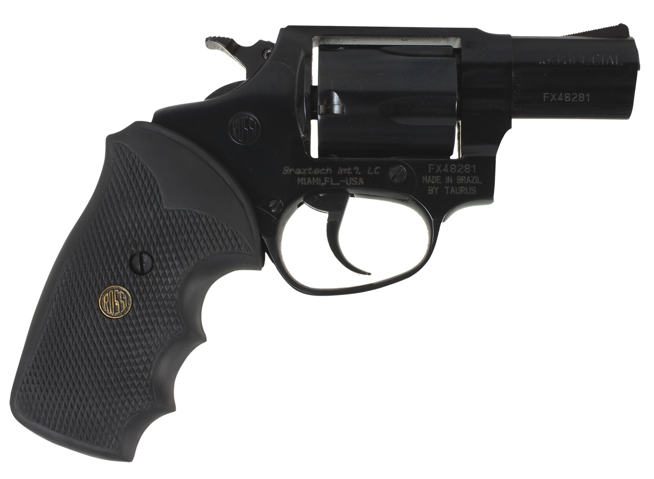 Rossi Revolver 38 Special 2″ 5rd Black Rubber Grip Blue Finish