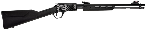 Rossi RP22 22 LR, 18″ Barrel, Black, Engraved Eagle & US Flag, 15rd