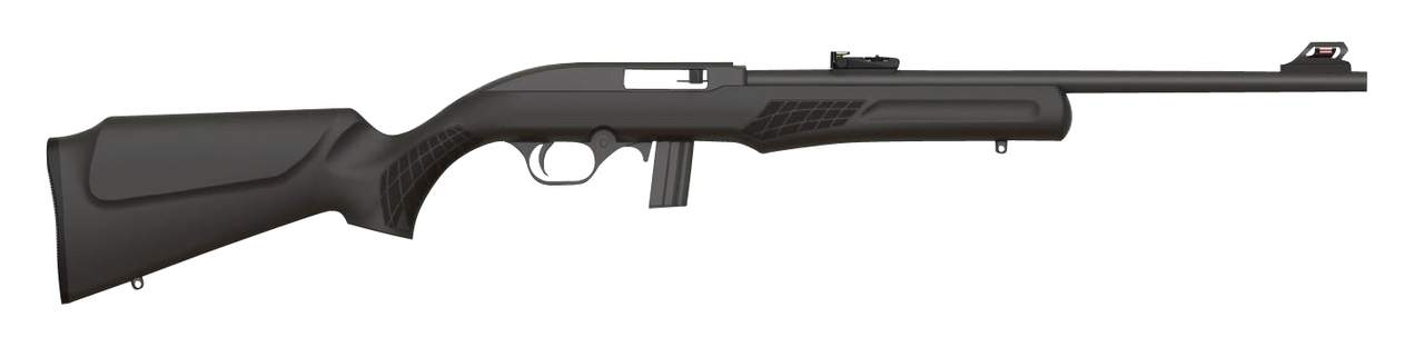 Rossi RS22 .22 LR, 18″ Barrel, Fiber Optic Sights, Synthetic Stock, Black, 10rd