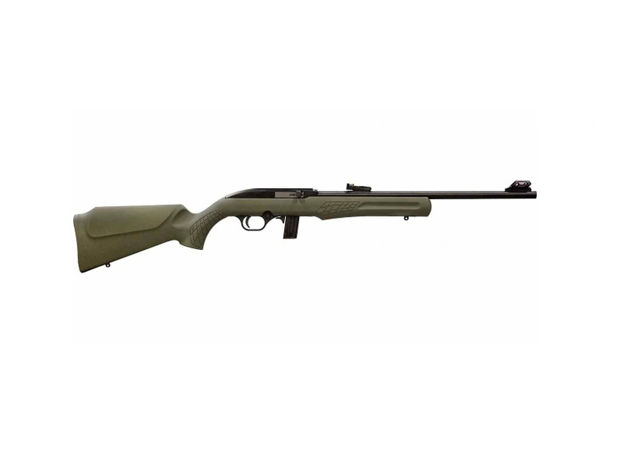 Rossi, RS22, Semi-automatic Rifle, 22 LR, 18″ Barrel, Olive Drab Green Finish, Synthetic Stock, 10Rd, Adjustable Fiber Optic Sights