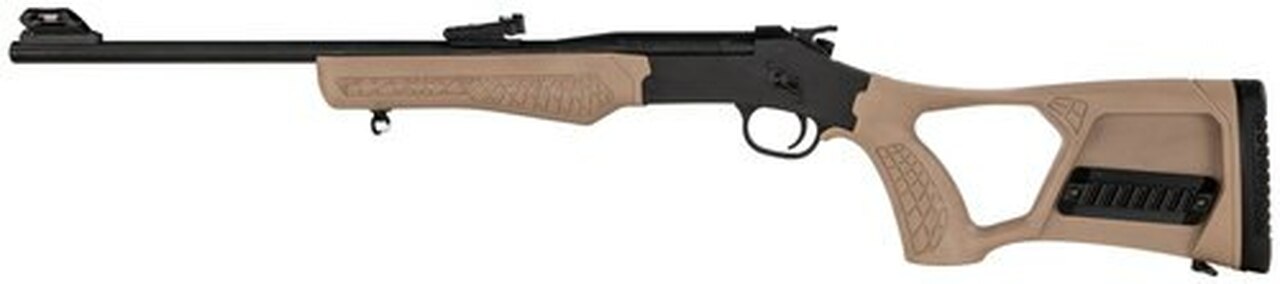 Rossi Tuffy Matched Pair, Single Shot, 22 LR, 410 Ga, 18.5″ Barrel, Tan, Synthetic Stock