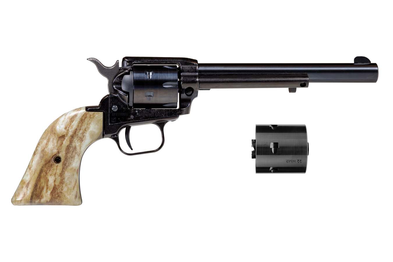 Rough Rider 22 LR/22 WMR Rimfire Combo Revolver with Stag Handle