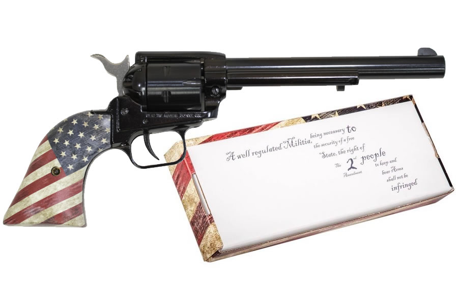 Rough Rider 22LR Rimfire Revolver with 6.5 inch Barrel and US Flag Grips