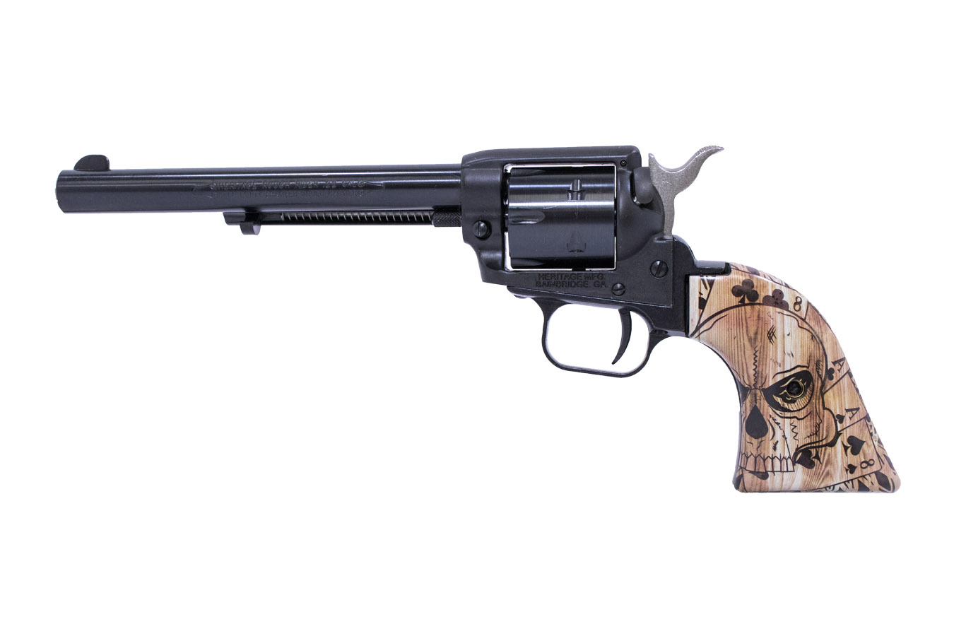 Rough Rider 22LR Rimfire Revolver with Deadmans Hand Grips and 6.5 Inch Barrel