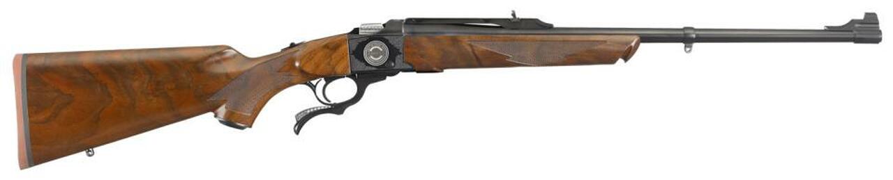 Ruger #1 50th Anniversary, Single Shot 308 Win, 22″ Barrel, Satin Blued Finish, Walnut Stock, 7 Pounds, Limited Edition