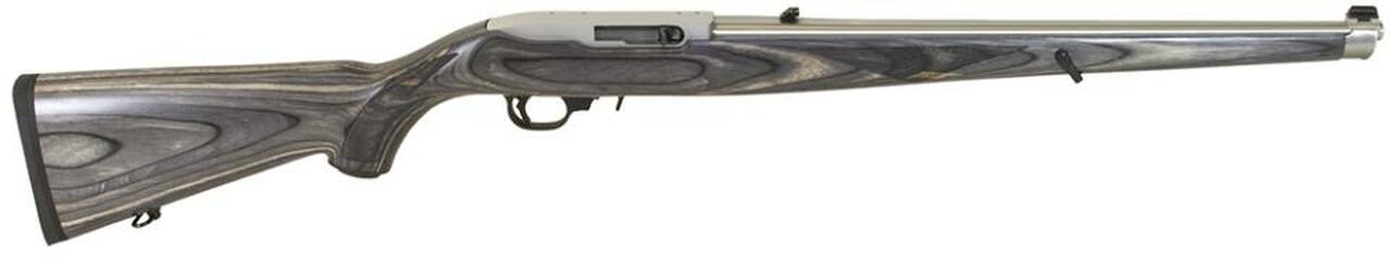 Ruger 10/22 Black Laminate Mannlicher 22LR 18.5″ SS Barrel Full Stock, 10rd Mag
