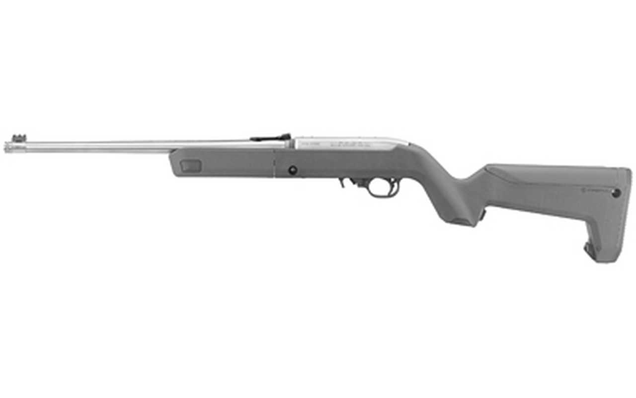 Ruger 10/22 Takedown 22 LR, 16.4″ Stainless Threaded Barrel, Stealth Gray Magpul X-22 Backpacker Stock, Adj Fiber Optic Sights, 10rd