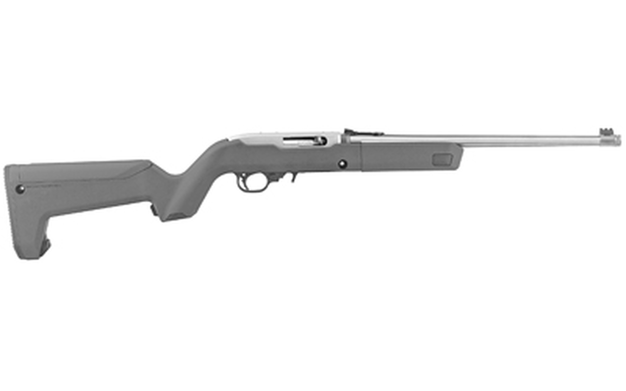 Ruger 10/22 Takedown 22 LR, 16.4″ Stainless Threaded Barrel, Stealth Gray Magpul X-22 Backpacker Stock, Adj Fiber Optic Sights, 10rd