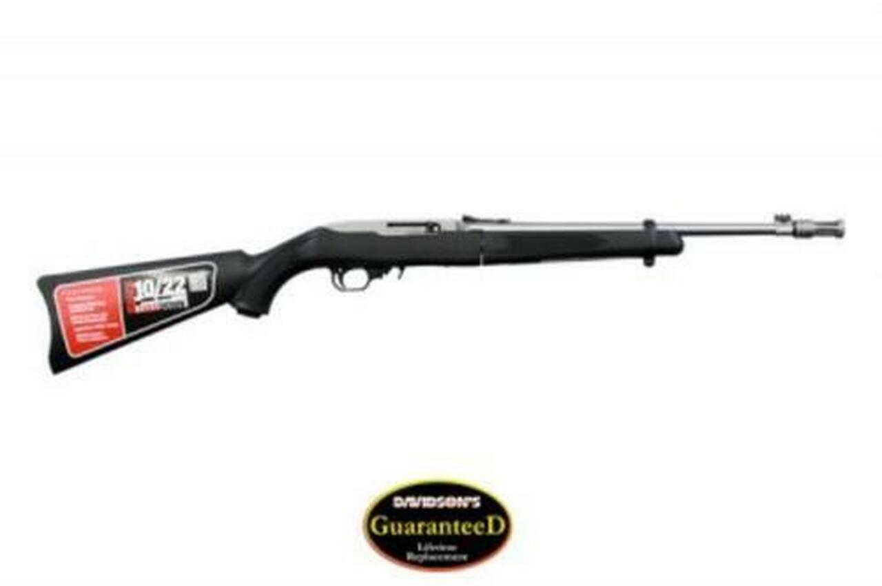 Ruger 10/22 Takedown .22LR, 16.25″, Threaded, Stainless, 10rd, Black Synthetic Stock