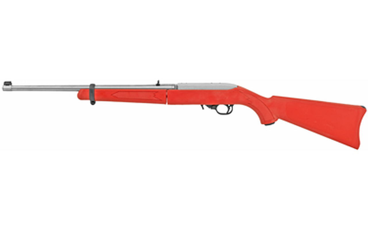 Ruger 10/22 Takedown .22LR, 18.5″ Barrel, Red/SS, 25rd
