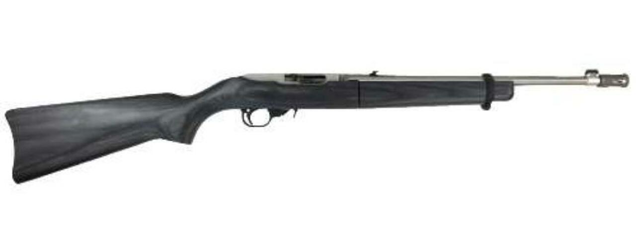 Ruger 10/22 Takedown 22LR, SS/Black Laminate, 16″ Threaded Barrel