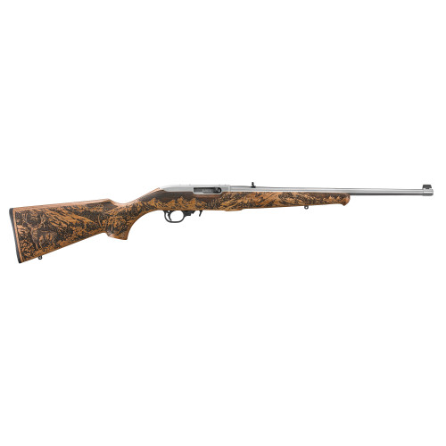 Ruger 10/22 TALO Edition 22 LR, 18.5″ Barrel, Mule Deer Engraved Walnut, Satin Rec, 10rd