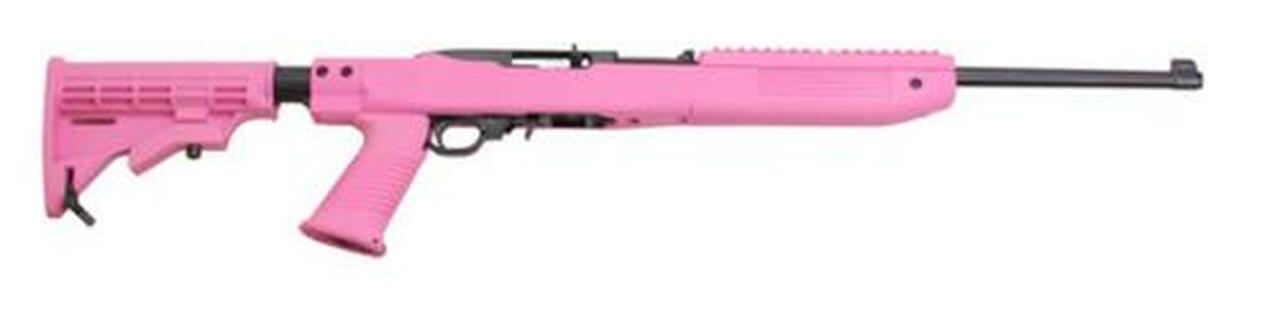 Ruger 10/22 Tapco Intrafuse Stock Pink 22LR 16.6″ Barrel, 10 Rd Mag
