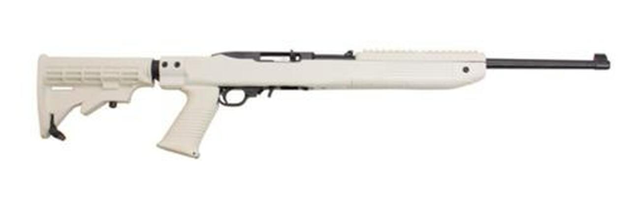 Ruger 10/22 Tapco Intrafuse Stock White 22LR 16.6″ Barrel, 10 Rd Mag