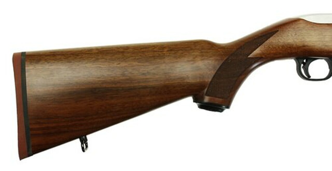 Ruger 10/22 Walnut Mannlicher 18.5″ SS Barrel Full Stock 10rd Mag