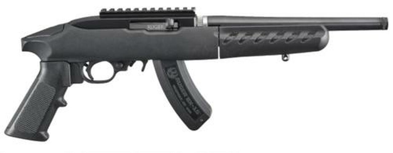 Ruger 22 Charger Takedown, .22LR, 15rd, 10″ Threaded, Black Polymer Stock, Blued