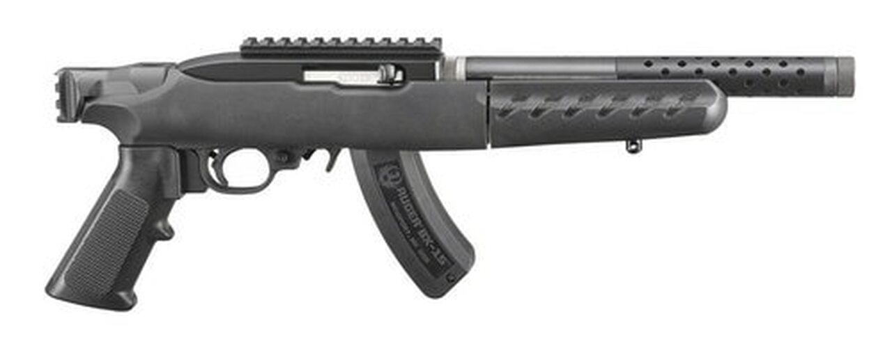 Ruger 22 Charger Takedown Railed Brace Mount 22 LR, Lightweight 10″ Threaded Barrel,15Rd Mag, Includes Bipod