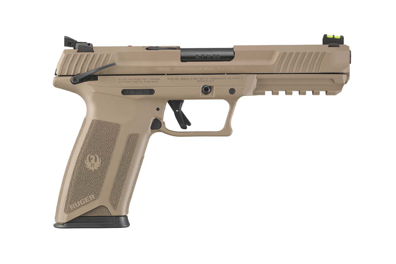 Ruger-57 5.7x28mm Full-Size Pistol with Davidsons Dark Earth Finish