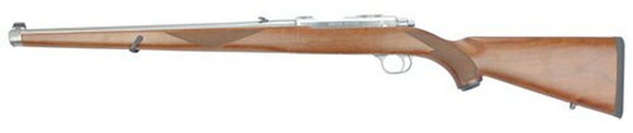 Ruger 77/22 International Semi Auto, 22LR, 18.5″ SS, Full Length Walnut Stock, DISPLAY MODEL