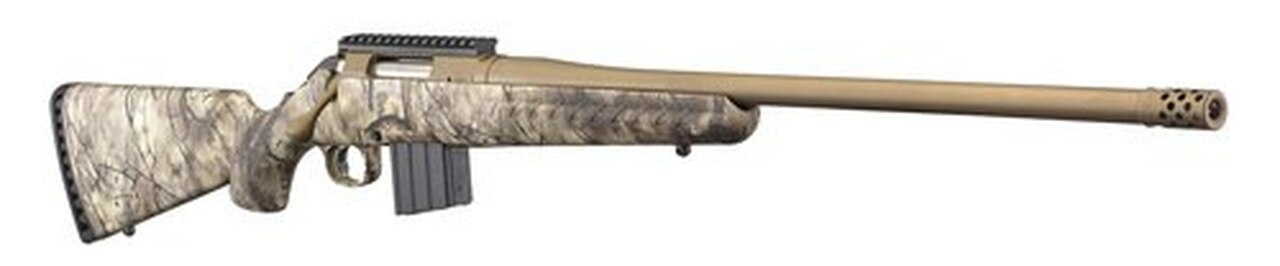 Ruger American .350 Legend, 22″ Barrel, Go Wild Camo Stock, Bronze, 5 Rd