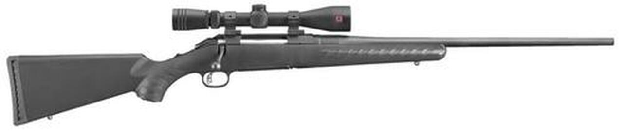 Ruger American 7mm-08 Rem 22″ Barrel,, Redfield Scope Black Composite Stock Black, 4rd