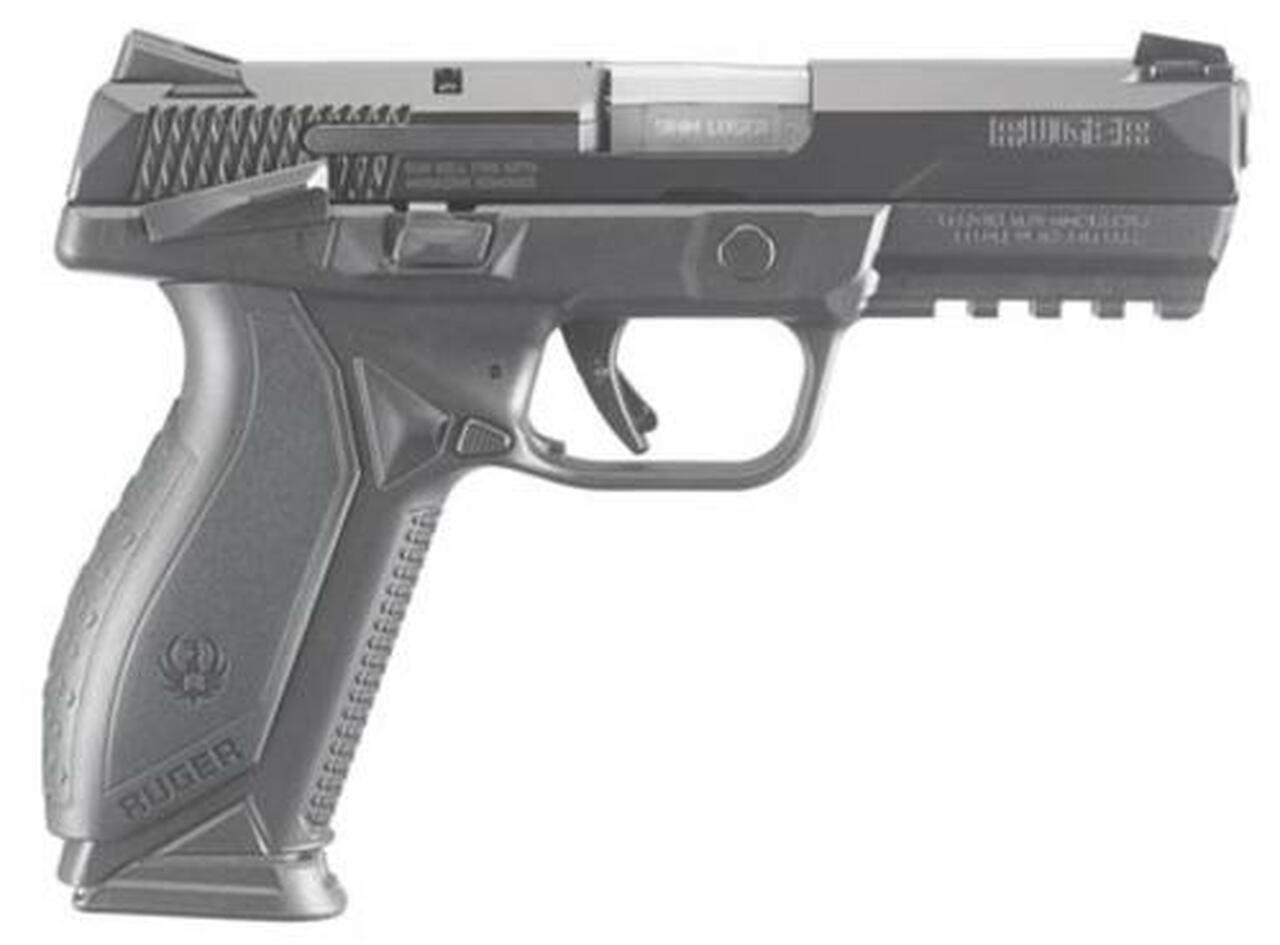 Ruger American 9mm, 4.2″, Novak Sights, Black Nitride, Manual Safety, 10rd