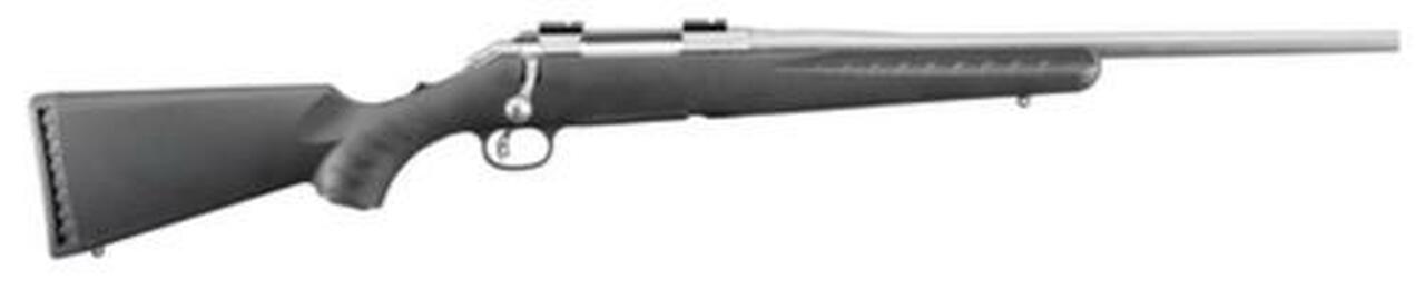 Ruger American All Weather Compact .243 18″ Barrel Matte SS Finish Composite Stock 4rd