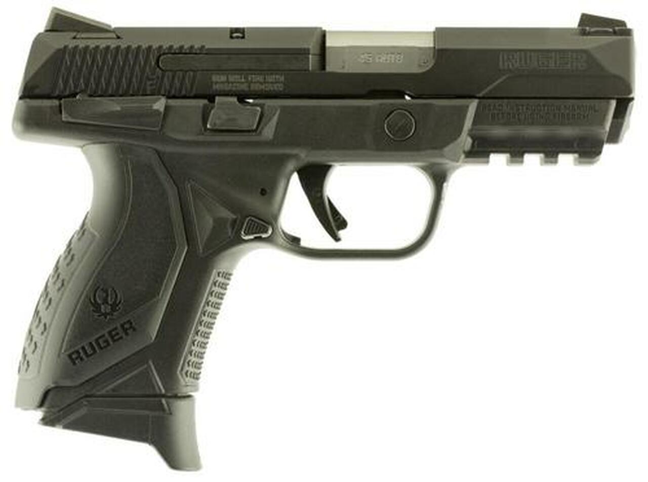Ruger American Compact 45 ACP 3.75 ” SS BarreNovak 3-Dot Sights Manual Safety 10 rd Mag