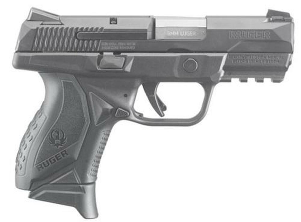 Ruger American Compact Pistol 9mm 3.55″ SS Barrel Novak 3-Dot Sights 17 Rd Mag