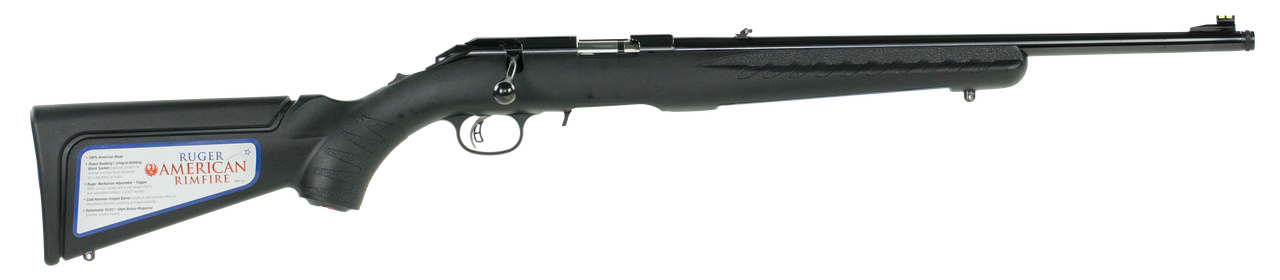 Ruger American Compact Rifle .22 Mag 18″ Threaded Barrel, Blue Finish