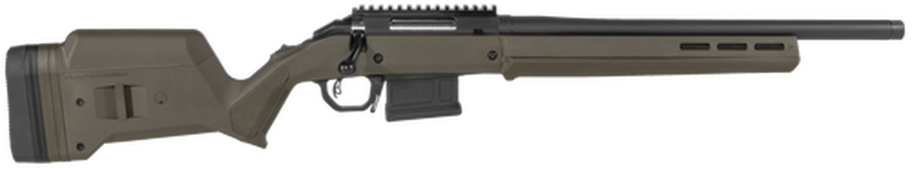Ruger American Magpul Hunter 308 Win, 16.5″ Barrel Green Magpul Stock, 5rd