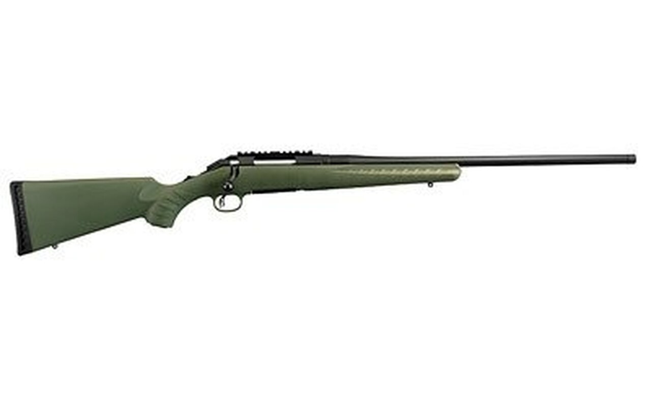Ruger American Predator, .204 Ruger, 22″, Moss Green Composite Stock, Matte Black