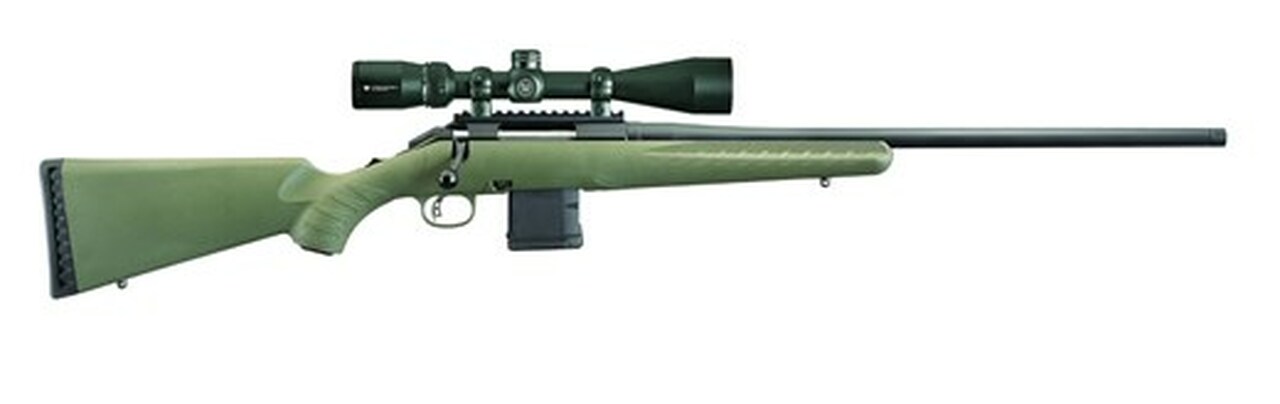 Ruger American Predator 223 Rem 22″ 10rd Moss Green Sythetic Stock Vortex PKG
