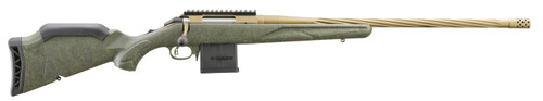 Ruger American Predator Gen 2 204 Ruger, 22″ Threaded Bronze Barrel, Green Splatter, 10rd