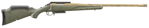Ruger American Predator Gen 2 270 Winchester, 22″ Threaded Bronze Barrel, Green Splatter, 4rd