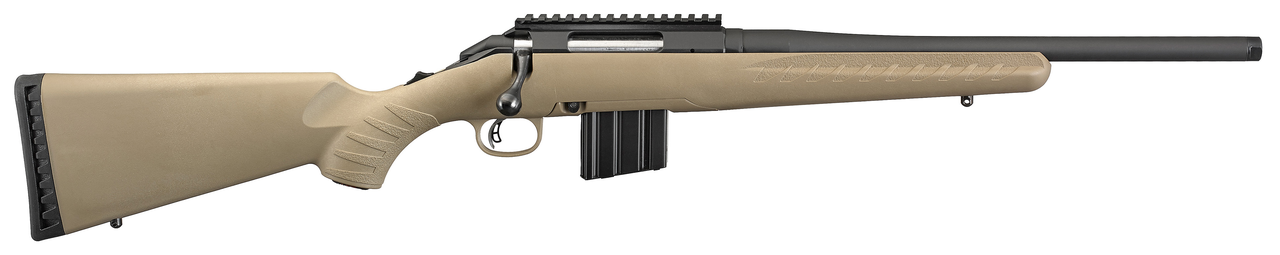 Ruger American Ranch Rifle 6.5 Grendel, 16.1″ Threaded Barrel, 5/8X24 Threads, Flat Dark Earth Stock, 10rd