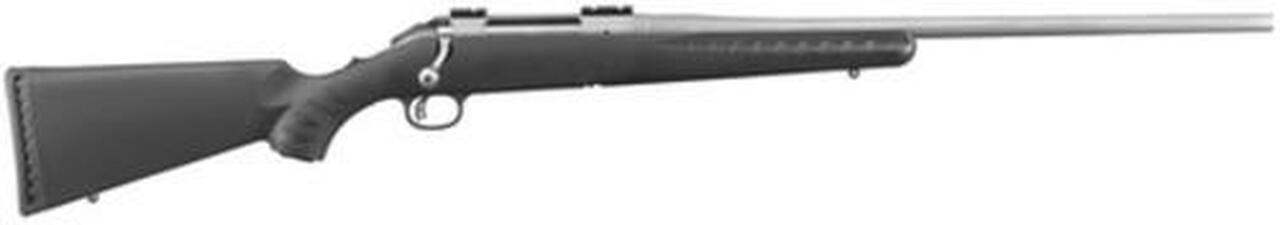 Ruger American Rifle All Weather .22-250 22″ Barrel Matte Stainless Finish Black Composite Stock 4rd