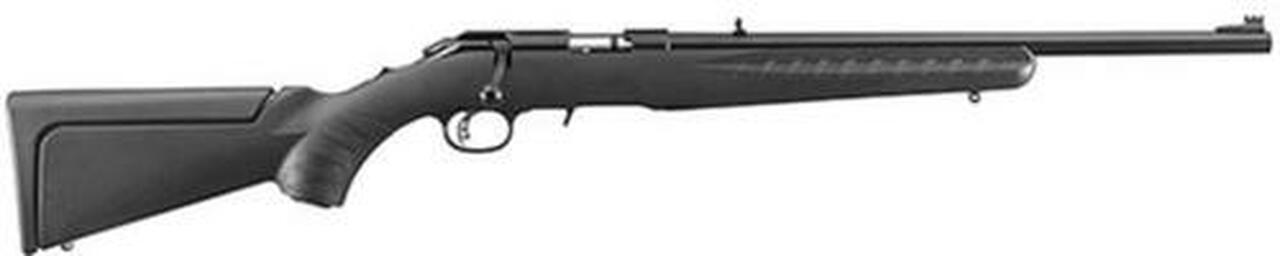 Ruger American Rimfire Compact Rifle, 17 HMR, 18″, Black Composite Stock