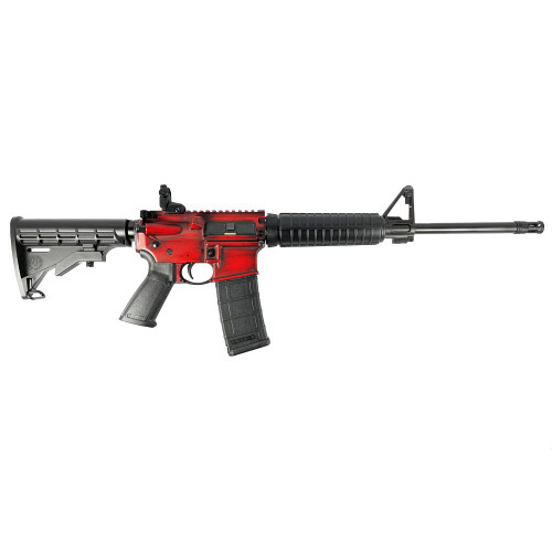 Ruger AR-556 5.56x45mm, 16.1″ Barrel, Red Distressed, M4 Style, 30rd