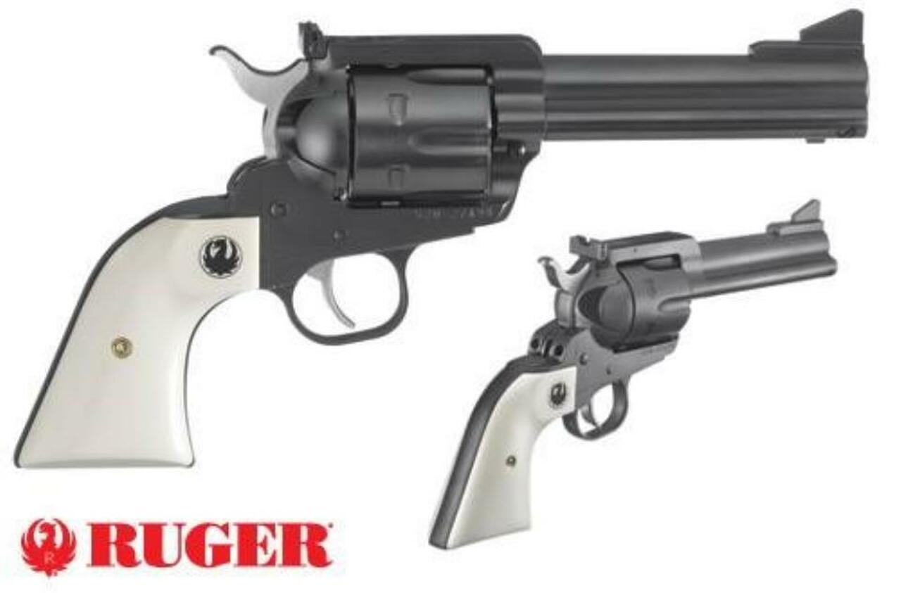 Ruger Blackhawk Flattop 45LC/45 ACP, 4 5/8″ Barrel Ivory Grips, Adjustable Sights