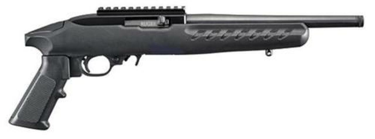 Ruger Charger .22LR Pistol, 10″ Threaded Barrel, 10rd, Black Polymer Stock