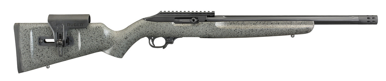 Ruger Custom Shop 10/22 Competition, .22 LR, 16″ Fluted Barrel, Brake, Speckled Gray Stock, 10rd Mag