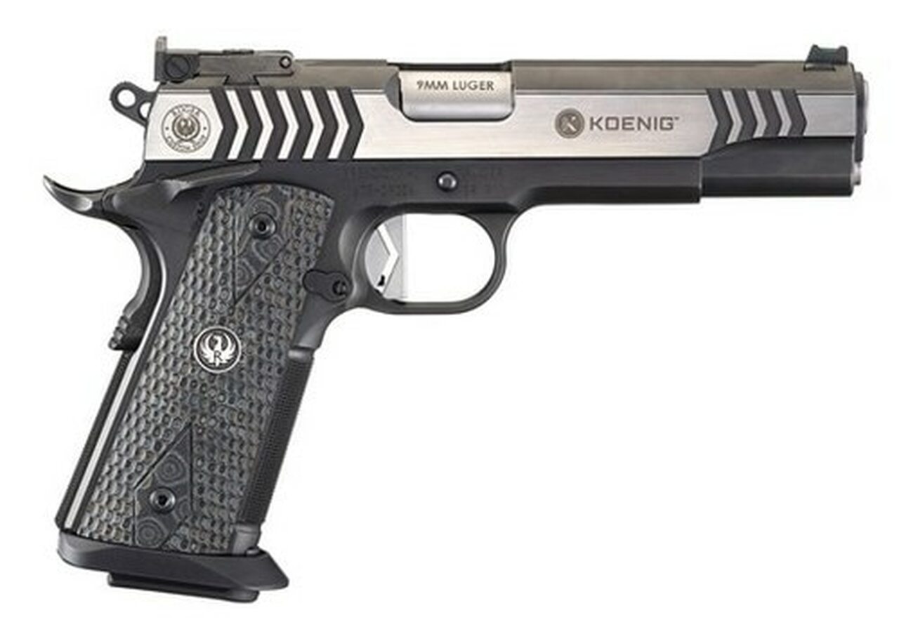 Ruger Custom Shop Koenig SR1911 Competition Pistol, 9mm, 5″, Two-Tone