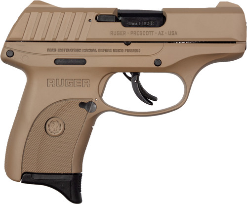 Ruger EC9S 9mm, 3.12″ Barrel, Davidsons Dark Earth Cerakote, Manual Safety, 7rd