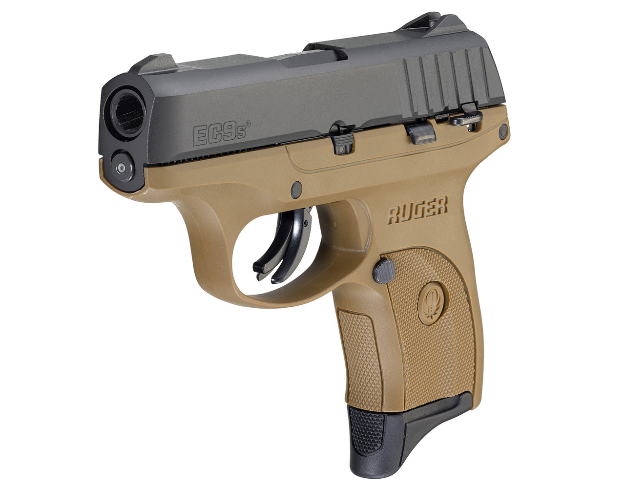 Ruger EC9s 9mm, 3.12″ Barrel, Fixed Sights, Manual/Trigger Safety, FDE, 7rd