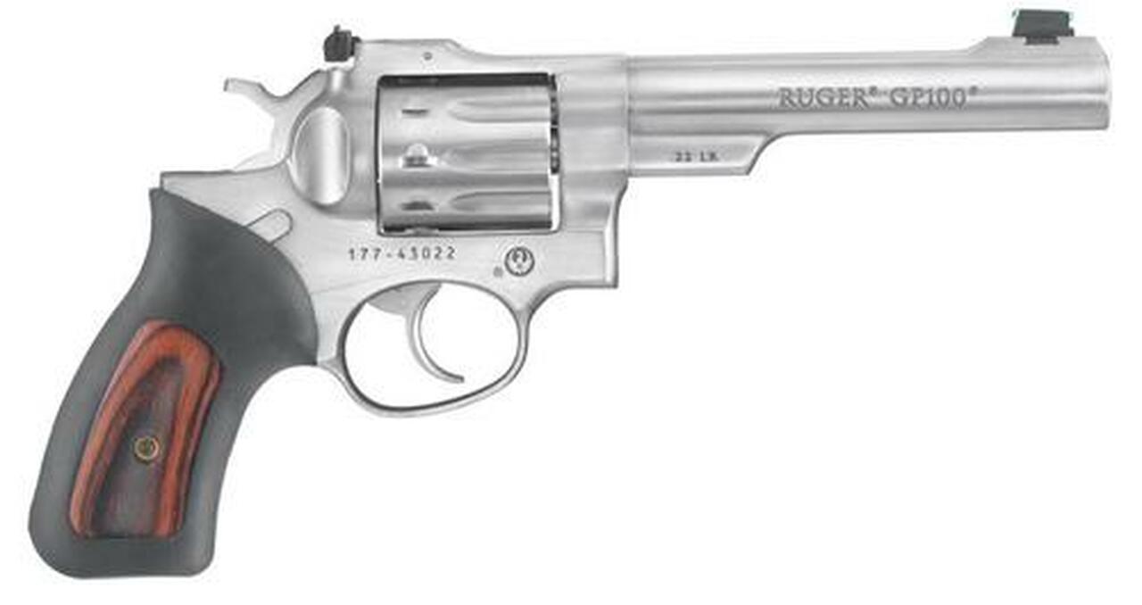 Ruger GP100 22LR 10 Shot 5.5″ Barrel Double Action Fixed Sight Adjustable Sights