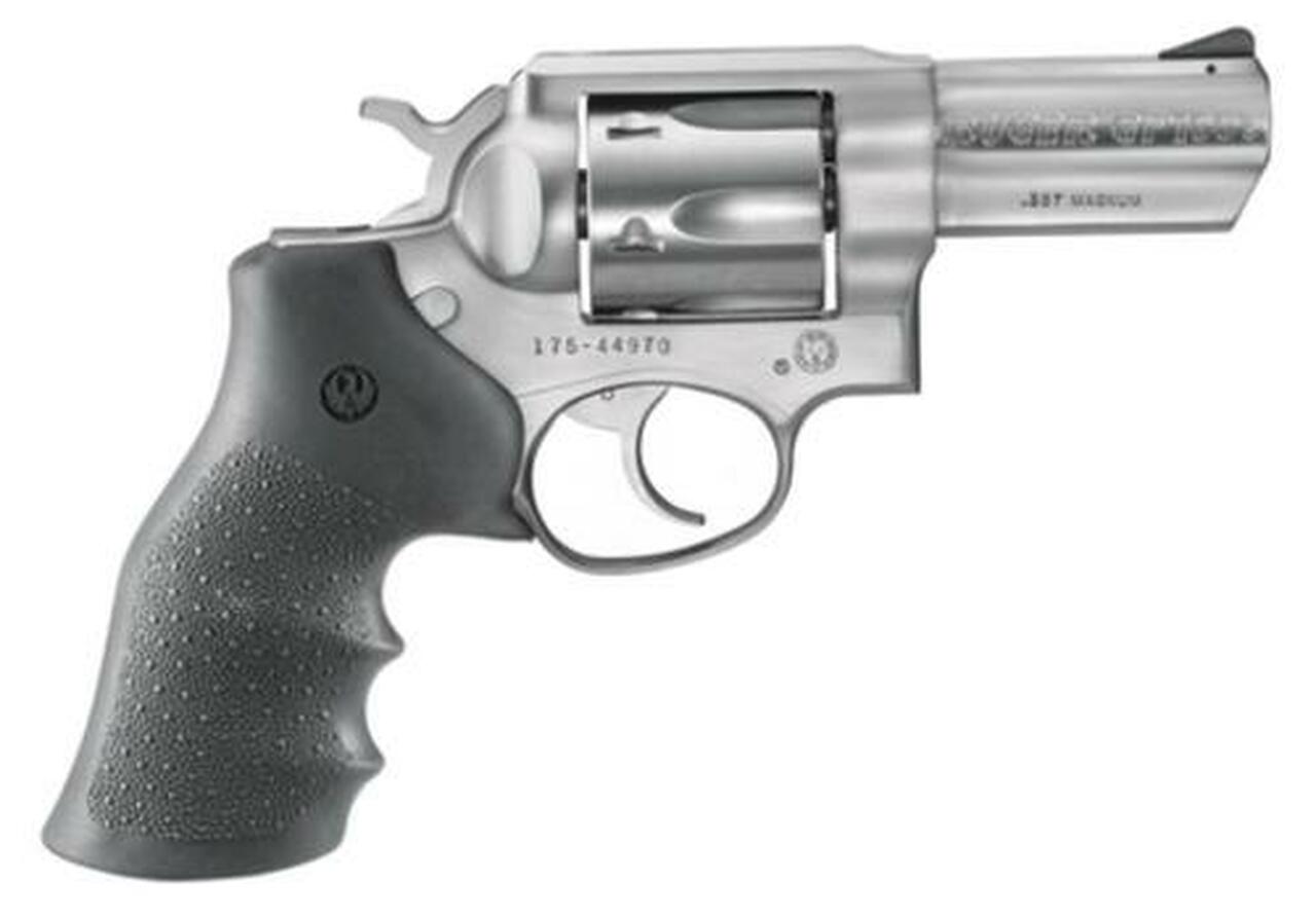 Ruger GP100, 6 Round 357 Magnum, Fixed Sights/Stainless Finish & 3″ Heavy Barrel