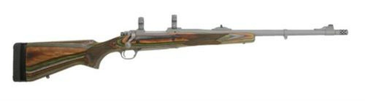 Ruger Guide Gun .300 RCM 20″ SS Hawkeye Matte Finish Removable Muzzle Brake, Laminate Stock